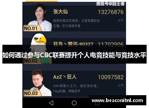 如何通过参与CBC联赛提升个人电竞技能与竞技水平